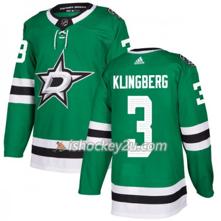 Mænd NHL Dallas Stars Jacket Trøje John Klingberg 3 Adidas 2017-2018 Gul Grøn Authentic